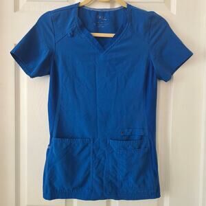 Cherokee iflex Scrub Top Royal Blue Junior Contoured  XXS
